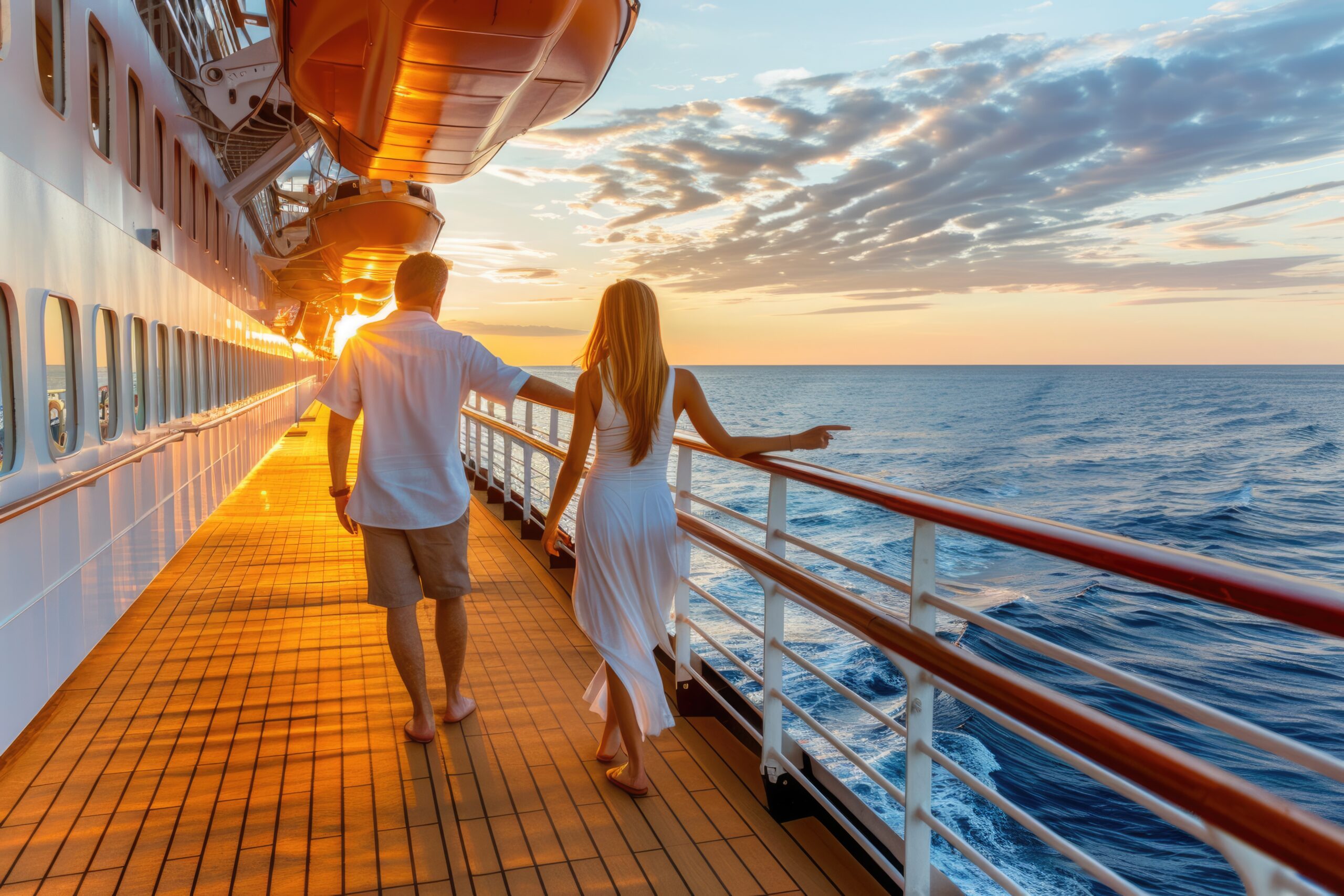 couple-enjoying-sunset-cruise-ship-vacation